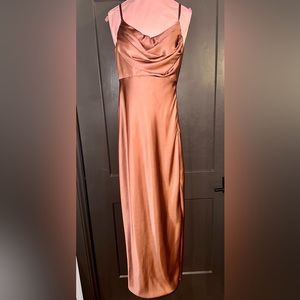Revelry Skye Dress in Desert Rose Satin